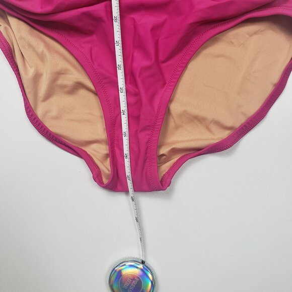 J.Crew Ruched V-Neck One-Piece Swimsuit Pink Radiant Fuchsia NWT $118 -Pick Size - Picture 9 of 14